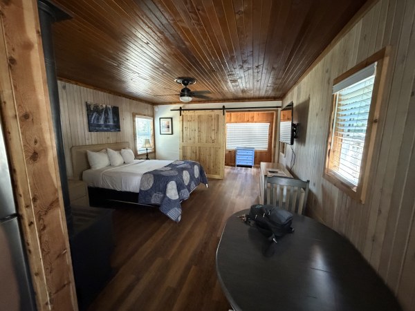 The cabin...
