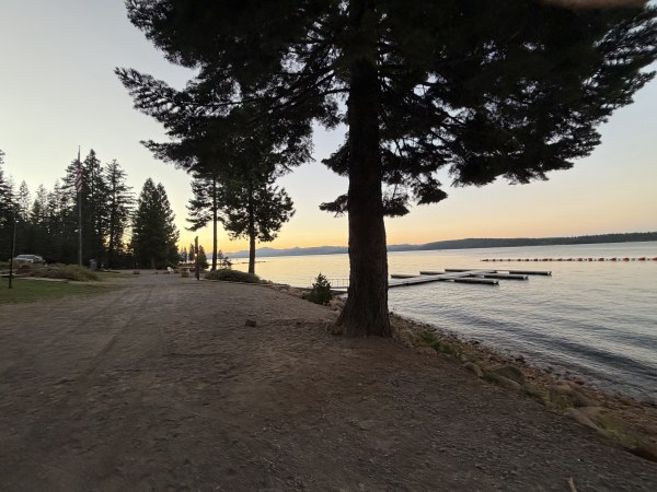Walking at dusk